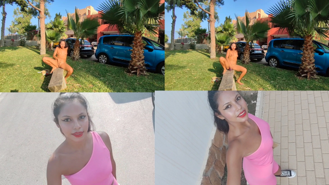 Exercising in public naked on the street video from Naughty Pocahontas