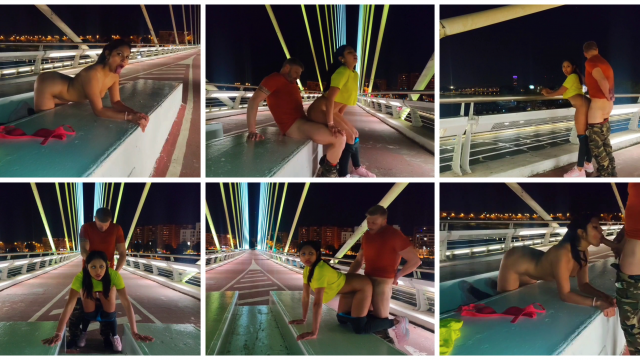 Fucking on the bridge with my friend video from Naughty Pocahontas