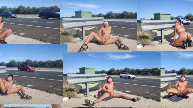 Hot Latina masturbating on the highway video from Naughty Pocahontas