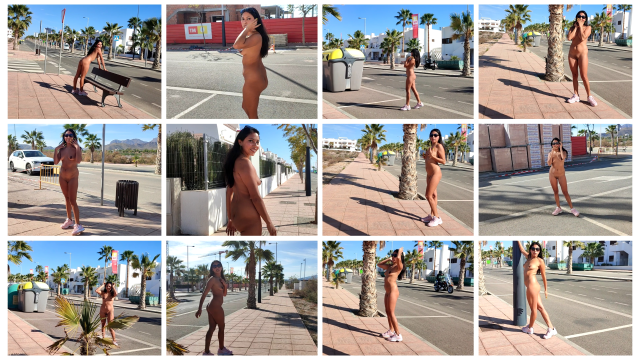 I really want to urinate and I urinate on the sidewalk, I like to be a good whore outdoors video from Naughty Pocahontas