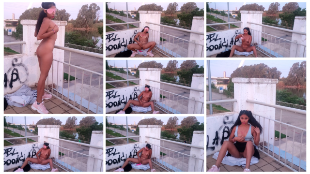 Latina, slim brunette, having fun in public video from Naughty Pocahontas