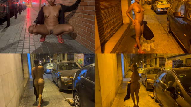 Naked in the city at night video from Naughty Pocahontas