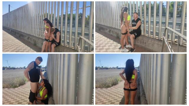 Outdoors  I suck my friends cock and he cums in my mouth video from AlisonPaola