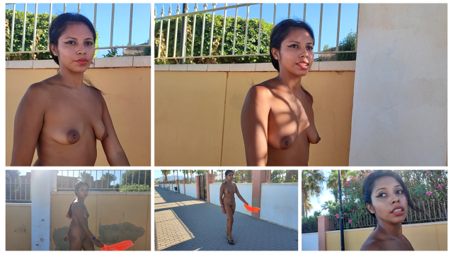 public nudity in front of the beach video from Naughty Pocahontas