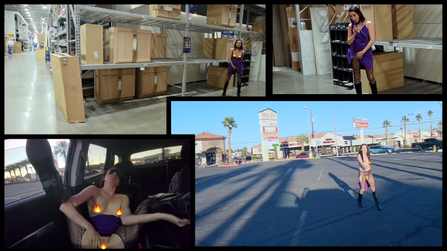 Blindfolded in the parking lot +bonus footage video from Nicole Niagara