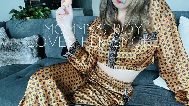 Mommy's boy loves her smoke video from Nicolette Bloom