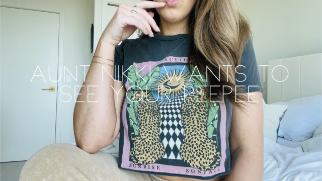 Step-aunt Nikki wants to see your peepee video from Nicolette Bloom