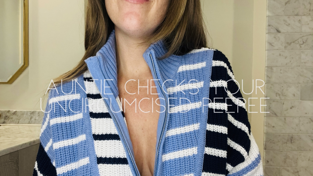 Step-auntie checks your uncircumcised penis video from Nicolette Bloom