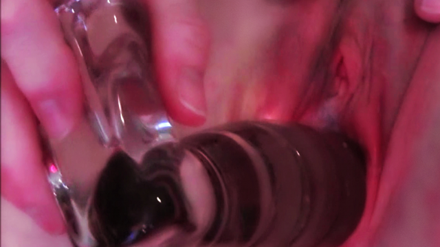 Closeup Glass Dildo Fucking video from Nikki Nevada