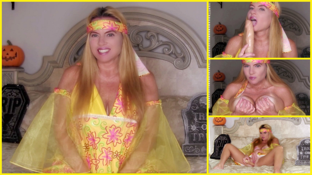 Hippie Chick Halloween Masturbation video from Nikki Nevada