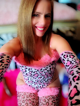 I Am Your Halloween Pink Leopard Slut  Watch Me Lick My Big Tits Fuck a Dildo and Beg You to Creampie My Tight Wet Pussy video from Nikki Nevada