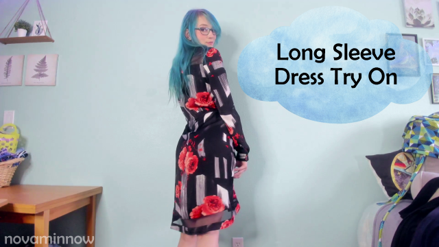 long sleeve dress try on video from Nova Minnow