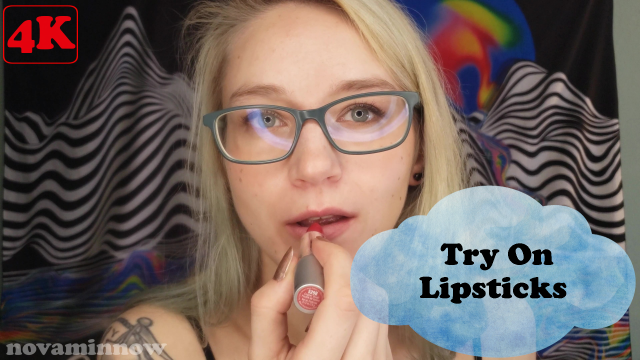 Try On Lipsticks (4K) video from Nova Minnow
