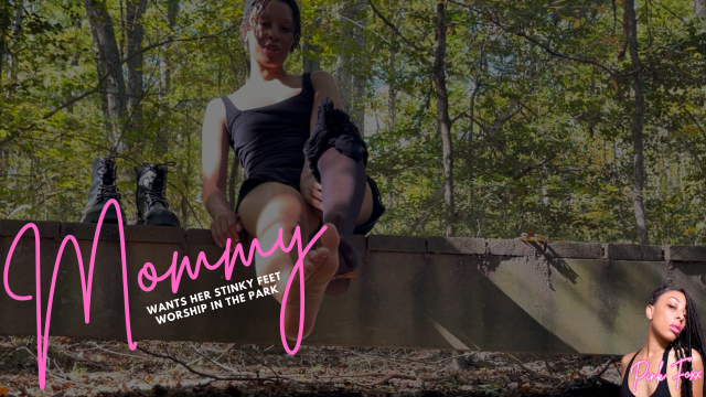 Step-Mommy Wants Her Stinky Feet Worship in the Park video from Pink Foxx