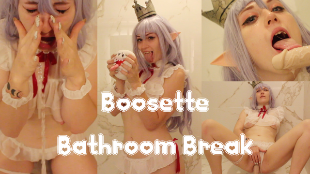 Boosette Bathroom Piss Break Ahegao video from OmankoVivi