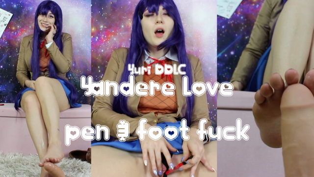 Yuri DDLC Yandere Love Pen & Foot Fuck video from OmankoVivi