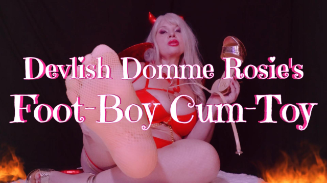 Devilish Domme Rosie - Foot Boy Cum Toy For Goddess video from PaintedRose
