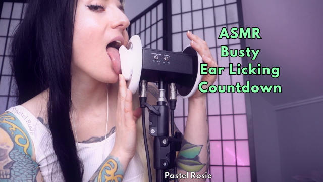 ASMR Busty Ear Licking Countdown video from Pastel Rosie