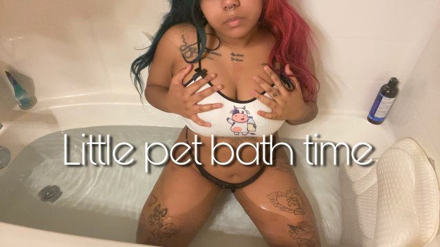 Little pet bath time video from Lewdiepeach