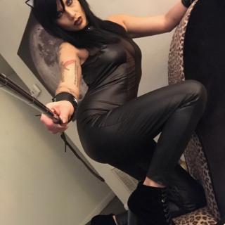 DOMINATRIX KITTY IN LACE BODYSUIT GLASS TOY POV photo gallery by Phoebe Phelpz