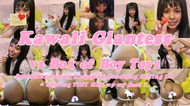 Kawaii Giantess vs Box of Boy Toys ! video from Princess Sophia Quinn