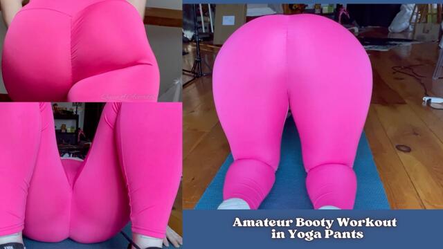 Amateur Booty Workout in Yoga Pants video from