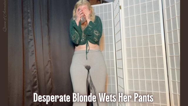 Desperate Blonde Wets Her Pants video from Queen Of Avocados