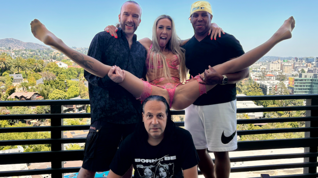Angie Bloom Double Vag, Double Anal Three Cock Party video from Randy Denmark