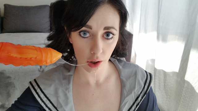 Baby doll sloppy BJ tease video from Raven Noir