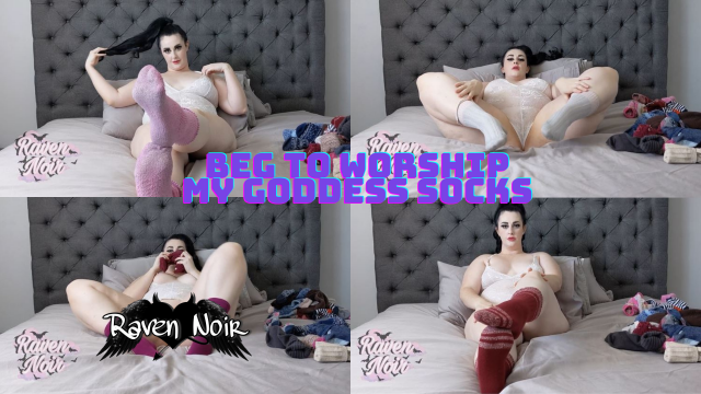 Beg to Worship My Goddess Socks video from Raven Noir