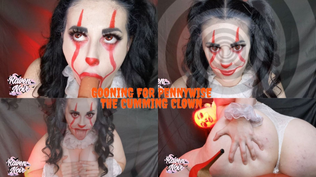 Gooning for Pennywise the Cumming Clown video from Raven Noir
