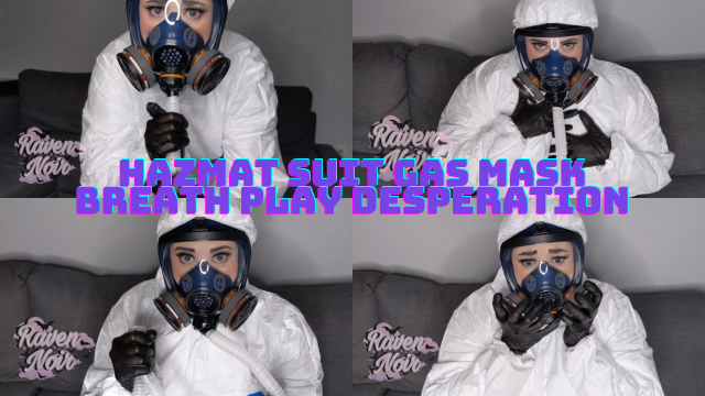 Hazmat Suit Gas Mask Breath Play Desperation video from Raven Noir
