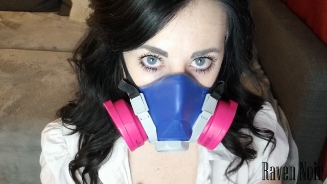 Masked Office Slut Rides Hitachi video from Raven Noir