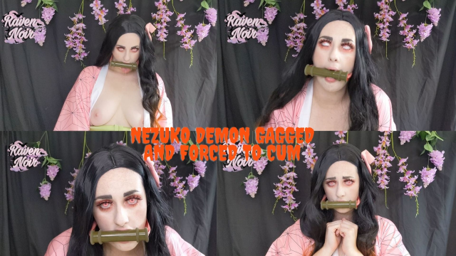 Nezuko Demon Gagged and Forced to Cum video from Raven Noir