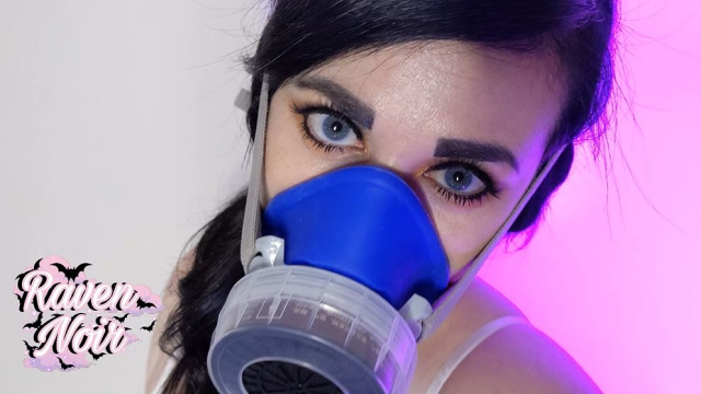 Respirator Mask Striptease video from Raven Noir