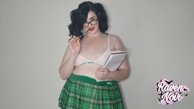 Schoolgirl Cum Tribute JOI video from Raven Noir