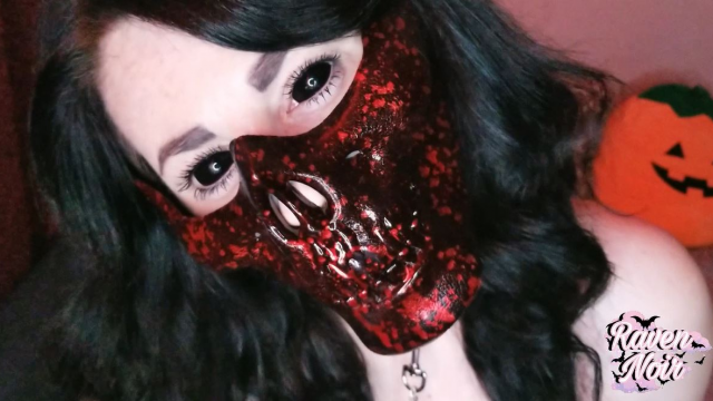 Skeleton Mask Seduction video from Raven Noir