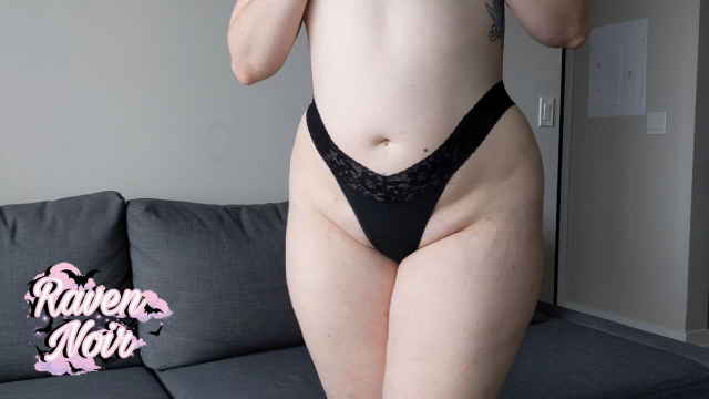 Trying on all my Black Panties video from Raven Noir