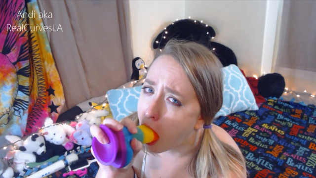 ANDI DILDO SUCK - GAGGING AND TEARS video from Andi Ray
