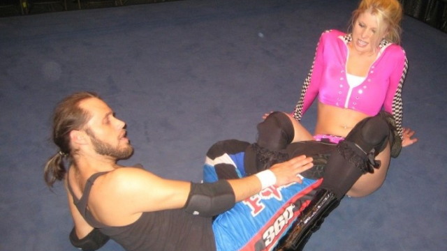 A PILEDRIVER MATCH with a Male Chauvinist Pig - Krissy Vaine vs Michael Yamaha video from WORLD WIDE MIXED WRESTLING