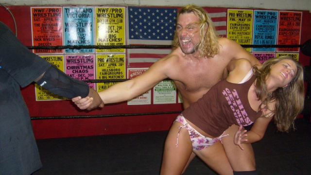 ABSOLUTE MESS! Janelle Sinclaire vs The Gangsta and Buffalo video from WORLD WIDE MIXED WRESTLING