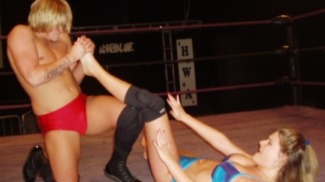 BAREFOOTED and BEAUTIFUL! Janelle Sinclaire vs Crazy J video from WORLD WIDE MIXED WRESTLING