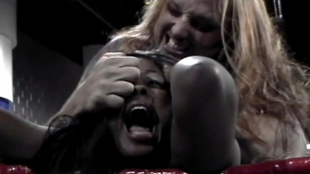 Black is NOT beautiful - Josie vs Psycho video from WORLD WIDE MIXED WRESTLING