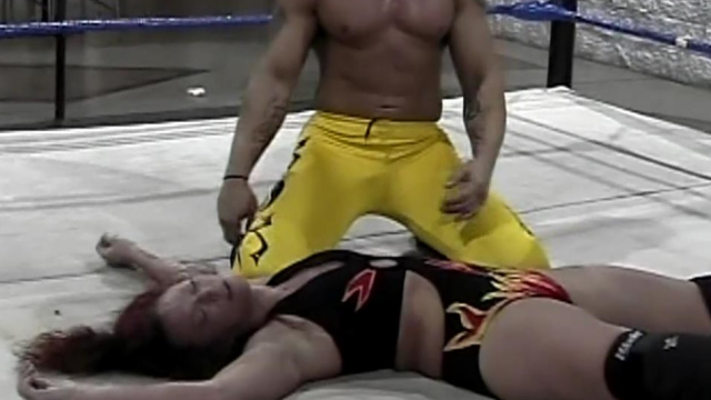 BUSTING TASHA's GENITALS - Tasha Simone vs Yellow Fever video from WORLD WIDE MIXED WRESTLING