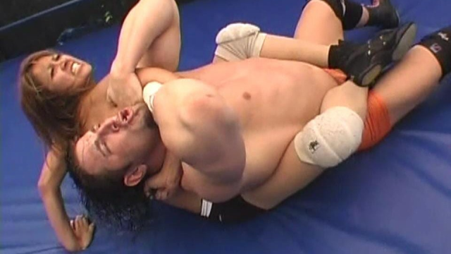 CALIENTE DEFEATS AND SLEEPS HER MALE OPPONENT - Volume 1 video from WORLD WIDE MIXED WRESTLING