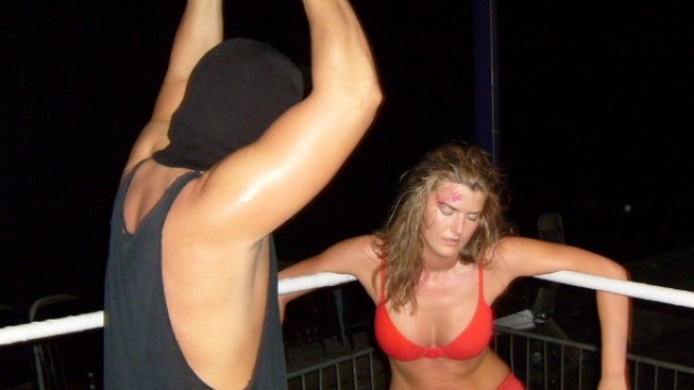 IMPORTED TERROR - Janelle Sinclaire vs Ahmed the Arab and Thomas Frugal video from WORLD WIDE MIXED WRESTLING