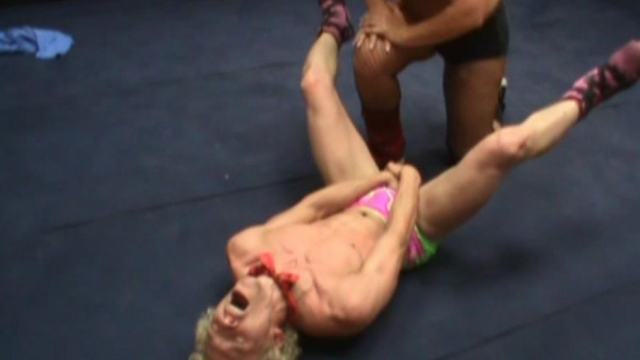 THAT REALLY HURTS - BRANDON vs FANTASIA video from WORLD WIDE MIXED WRESTLING