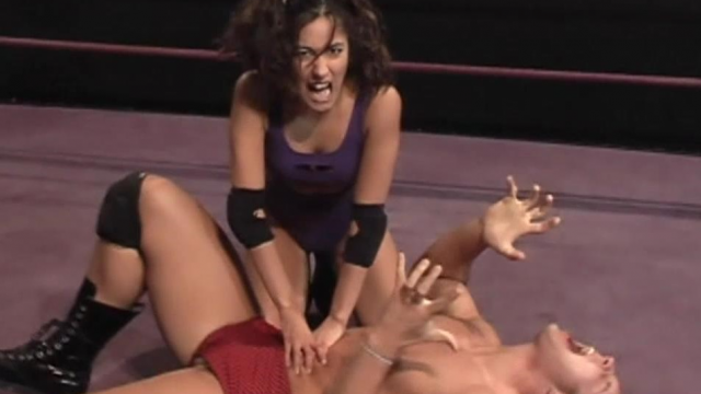 Woman Beater 1 - AJ vs Jon video from WORLD WIDE MIXED WRESTLING