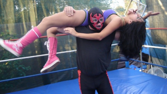 Wrestling for Marriage - Fiorella Fuega vs The Female Destroyer video from WORLD WIDE MIXED WRESTLING
