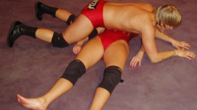 BAREFOOTED and BEATEN AGAIN - Janelle Sinclaire vs Crazy J video from RING WOMEN VIDEO